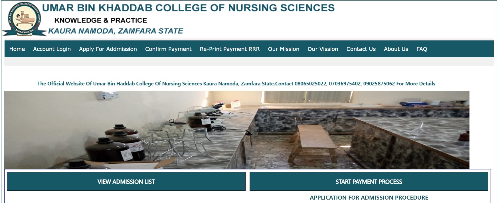 Umar Bin Khaddabi College of Nursing Sciences portal