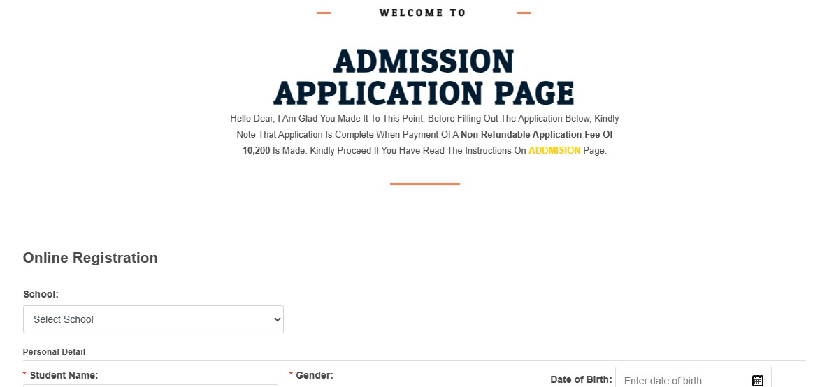 Sanctos Maria Catholic College Admission Form