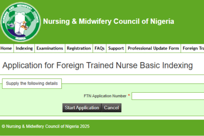 apply for NMCN foreign trained nurse basic indexing