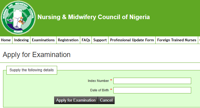 Apply for NMCN Examination